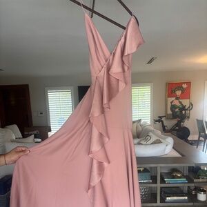 Pink Ruffle Gown